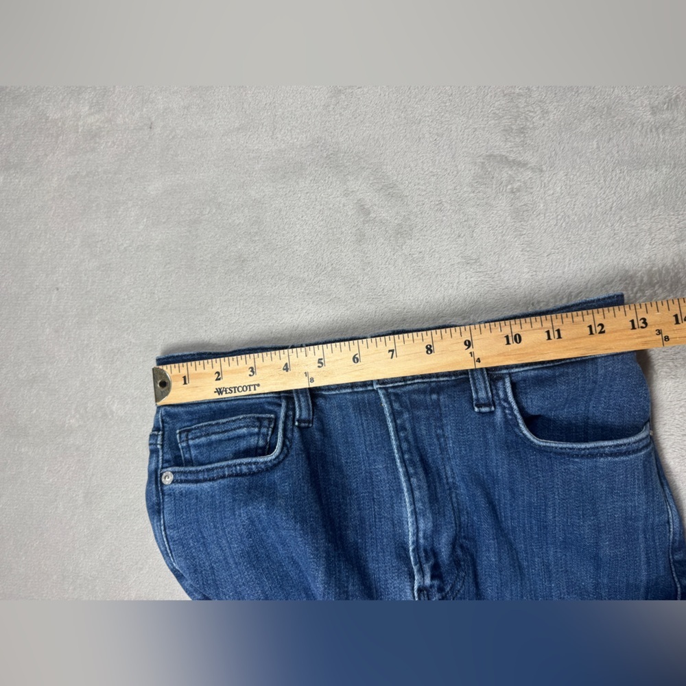 Frame Le High Straight Cropped Thunderstorm Zip Fly Denim Blue Jeans Size 27 - Picture 6 of 16